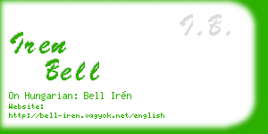 iren bell business card